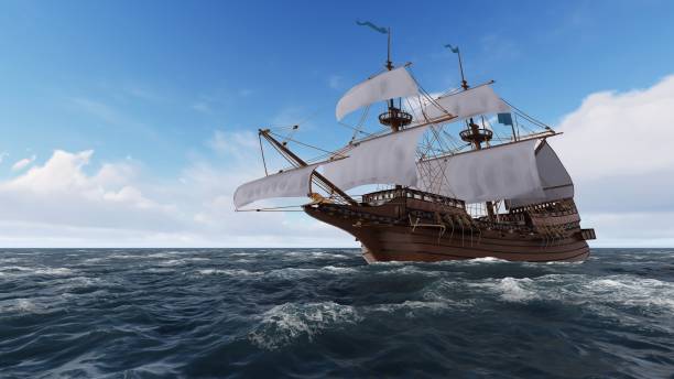 istock Sailboat at sea on a sunny day 3d illustration 898266870