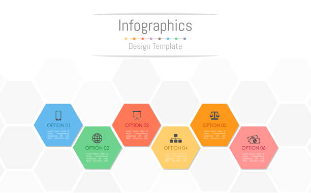 Infographic design elements for your business data with 6 options, parts, steps, timelines or processes. Vector Illustration. Infographic design elements for your business data with 6 options, parts, steps, timelines or processes. Vector Illustration. 6 7 years stock illustrations
