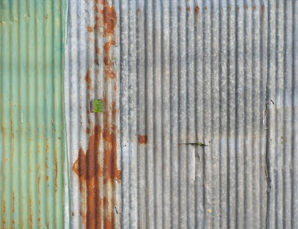 istock old corrugated zinc metal plate wall 898272522