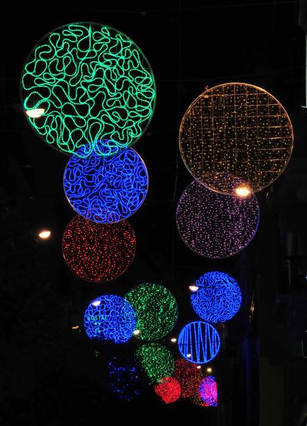istock Colorful Christmas lights decoration display in Madrid, Spain. 898272552