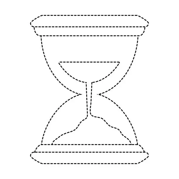 Vector illustration of Hourglass antique clock