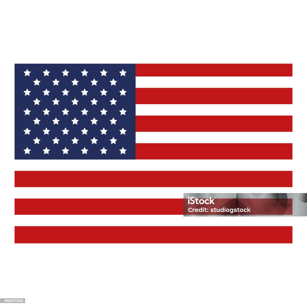 USA flag isolated icon USA flag isolated icon vector illustration design American Flag stock vector