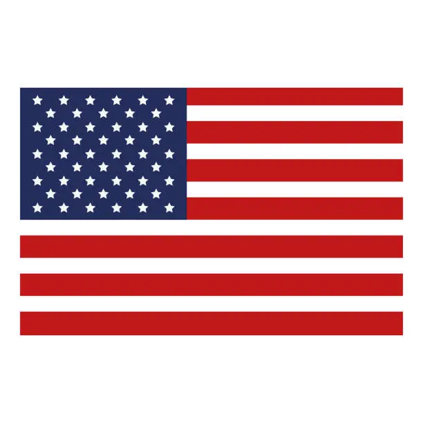 Vector illustration of USA flag isolated icon