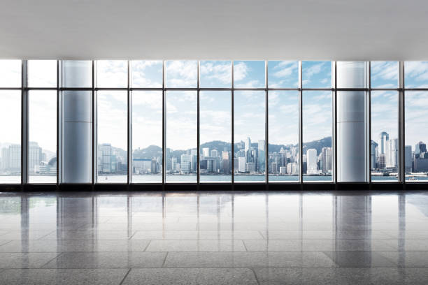 istock empty office with cityscape of modern city 898274552
