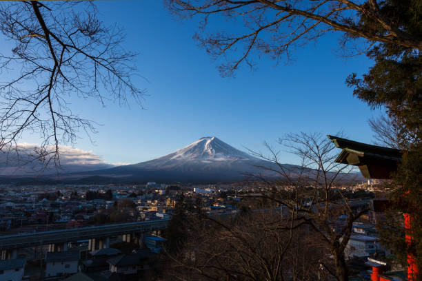 istock Fuji mountain with cityscape in the morning 898278568