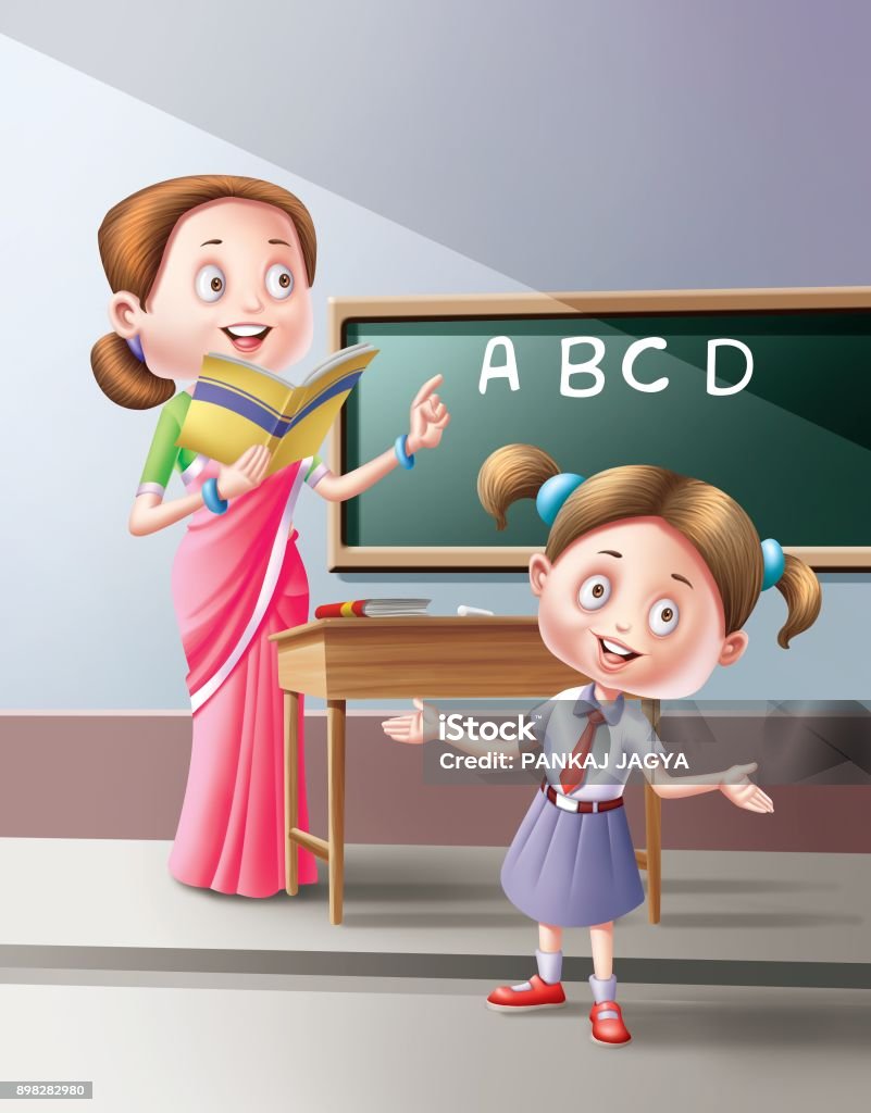 Abcd Alphabet Stock Illustration - Download Image Now - Asian and Indian  Ethnicities, Cartoon, Cheerful - iStock