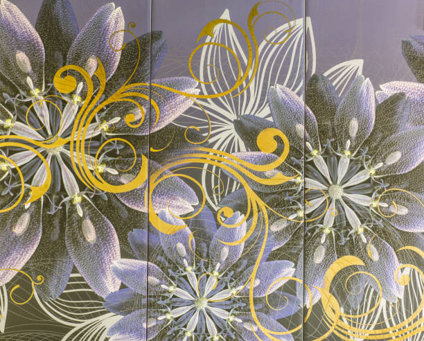 istock tile, pattern of leaves and flowers 898289198