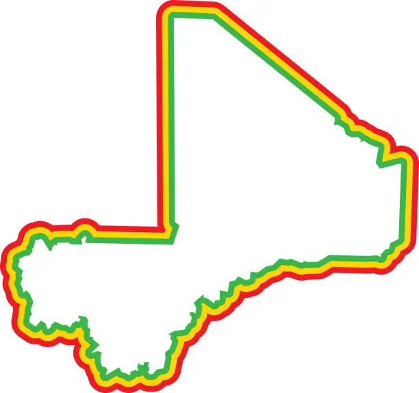 Vector illustration of Mali Outline