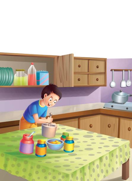 76 Indian Family Kitchen Illustrations & Clip Art - iStock | Kitchen  counter, Indian cooking, Ganesh