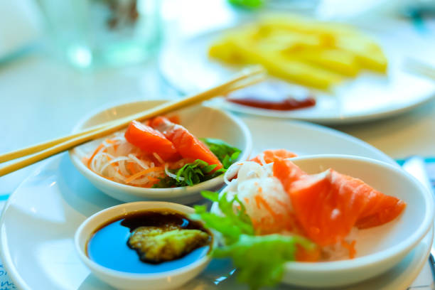 sashimi on table traditional japan food style