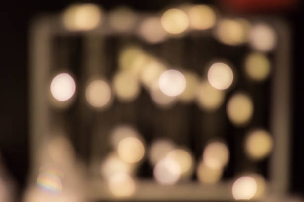 istock Blurred garland. City night light blur bokeh, defocused background 898303918