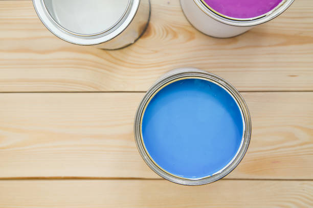 istock Tin cans of household paint 898304102