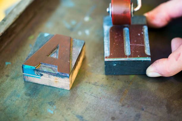 istock Wooden letterpress type characters, typography. 898306696
