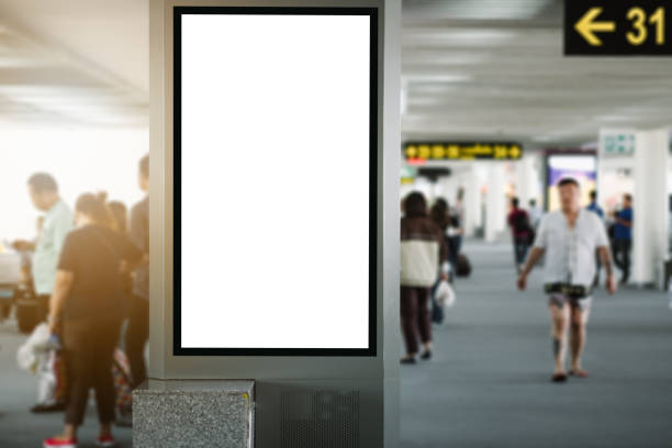 istock blank advertising billboard at airport. 898312054