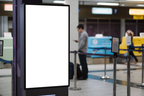 istock blank advertising billboard at airport. 898312068