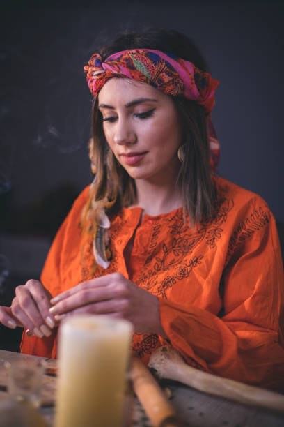 istock Woman making natural cosmetics, top view 898312218