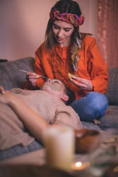 istock Woman having facial mask 898314080