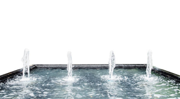 istock Fountain water spout spray in luxury basin 898315762