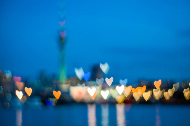 Defocused background of Auckland City, New Zealand.