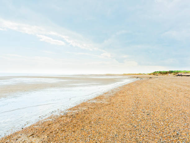 istock Across the almost deserted beach at Skegness under a grey sky 898326426