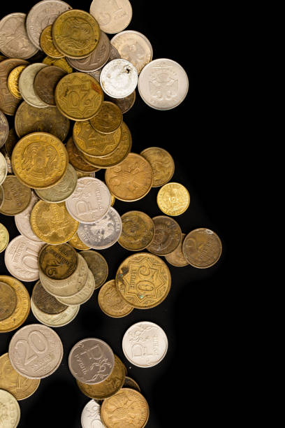 istock Old coins of the USSR on a black background 898338192