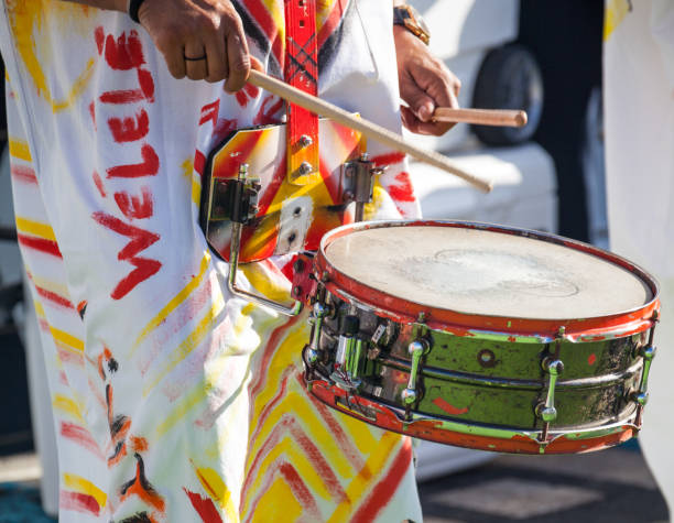 istock Drummer plays snare drum on caribbean island 898343700