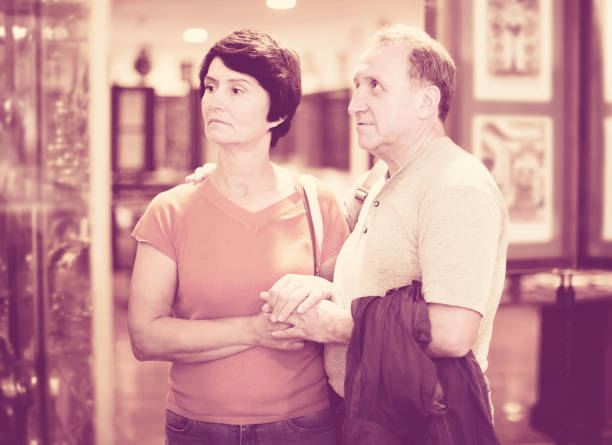 istock Mature couple visiting historical museum 898344262