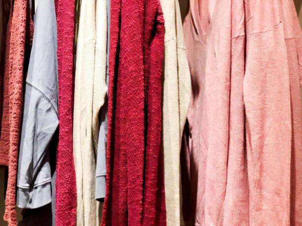 istock Modern clothes in a shop on a hanger. 898347124