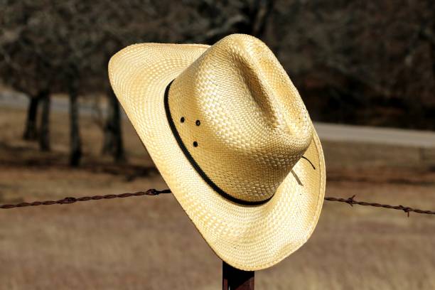 istock Cowboy Hat on Fence Close-up 898348210
