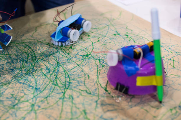 Tinkering trash toys activities. STEAM activity for classroom.