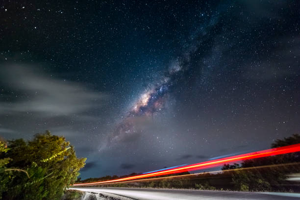 istock Night sky with milky way and stars. 898348758