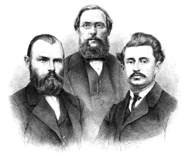 istock Founders and leaders of the first german north pole expedition: Koldeweh, Petermann, Hildebrandt 898354910