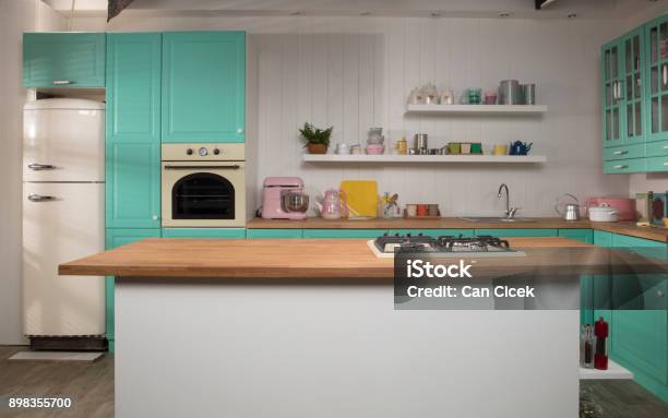 Kitchen Stock Photo - Download Image Now - Kitchen, Retro Style, Table