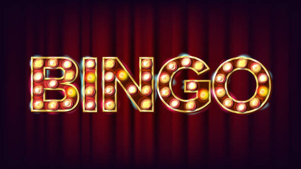 istock Bingo Banner Vector. Casino Glowing Lamps. For Fortune Advertising Design. Gambling Illustration 898363592