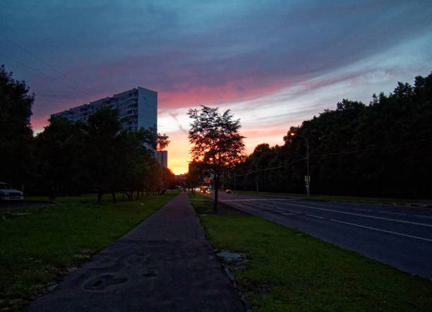 istock Colorful sunset evening in the summer in Moscow 898363822