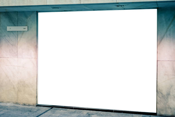istock Mock up. Billboard banner, store showcase window, blank display outdoors 898368480