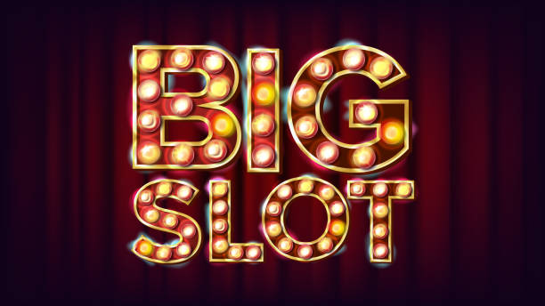 istock Big Slot Banner Vector. Casino Lamp Background. For Fortune Advertising Design. Gamble Illustration 898368706