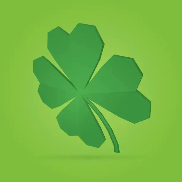 Vector illustration of Polygon Shamrock