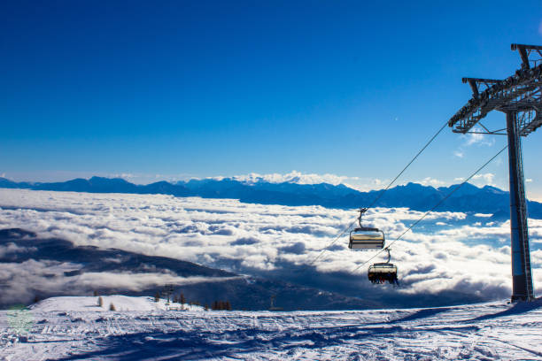 istock Sunny and snowy mountain landscape 898375492