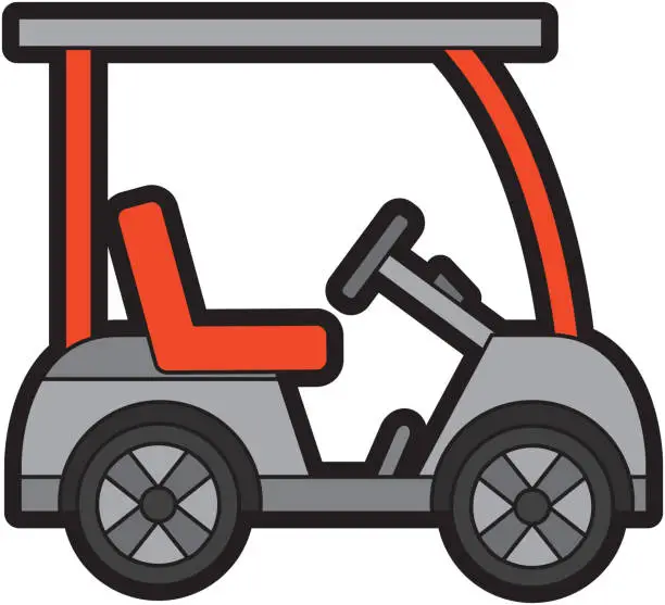 Vector illustration of golf sport car vehicle transport