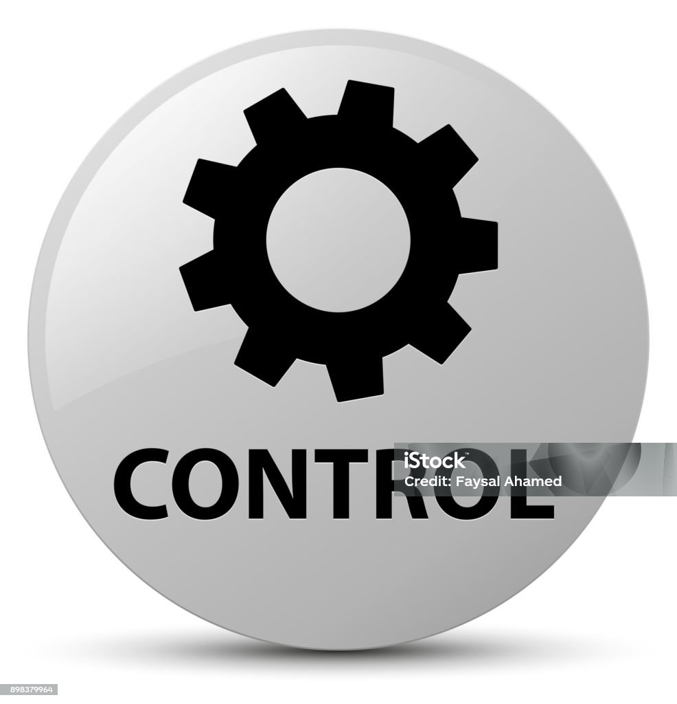 Control Icon Round White Control White Round Button Stock Illustration - Download Image Now ...