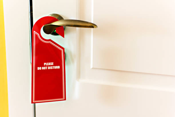 istock Hotel room with red 
