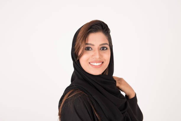 istock beautiful arab girl on white background 898389268