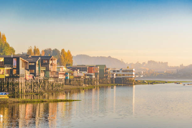 istock Palafito Houses at Lake, Chiloe, Chile 898390582