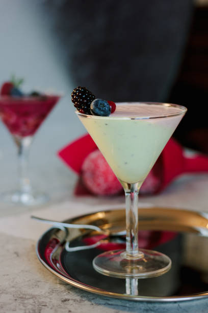 istock Sweet mousse dessert with berries in a glass 898390966