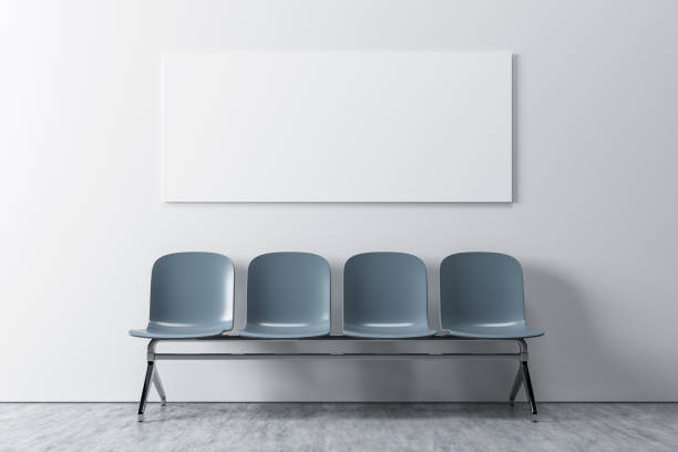 istock White room, gray chairs, poster 898395584