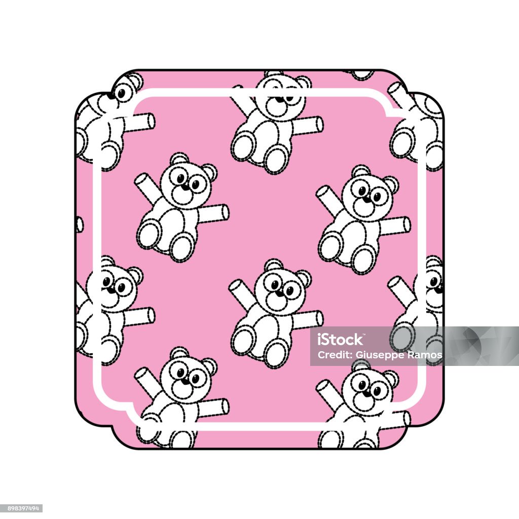 Vector Bear Frame Bear Cartoon Frame Stock Illustration - Download Image Now - Animal ...