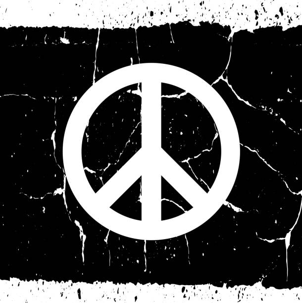 Peace Sign Stock Illustration - Download Image Now - 1960-1969, Backgrounds,  Black And White - iStock