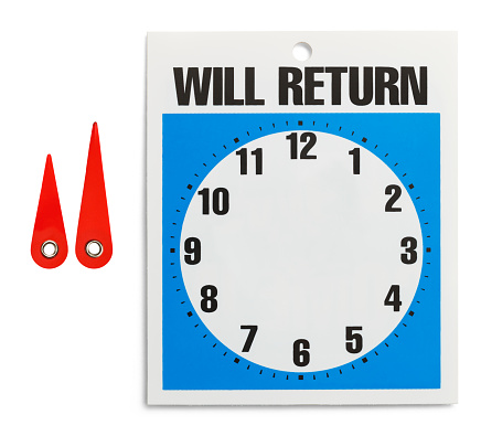 Will Return Sign Parts Isolated on a White Background.