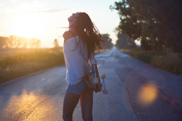 istock Skater in a road 898398844